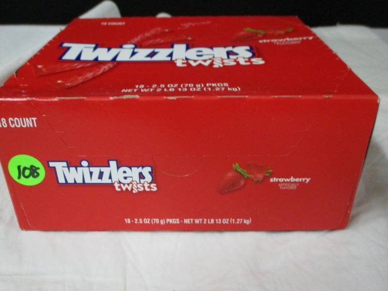 lot 108 image: 18 Count Unopened Box of Twizzler Twists