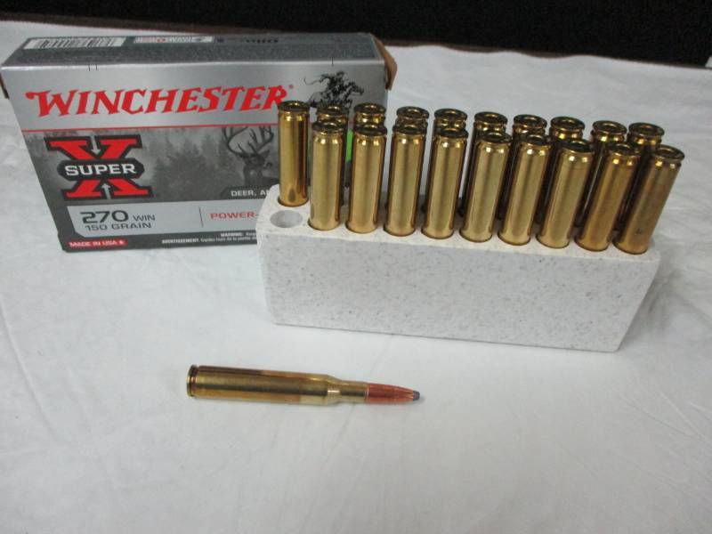 lot 9 image: Full Box 270 150 Grain Shells Winchester