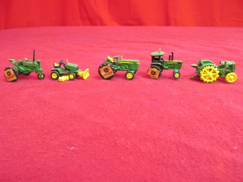 lot 85 image: john Deere tractor ornaments