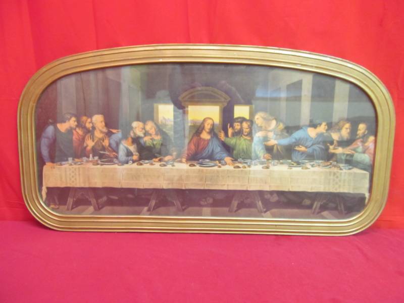 lot 91 image: Vintage Last Supper Print