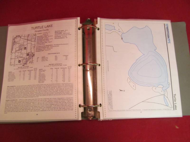 lot 114 image: binder of central lakes maps