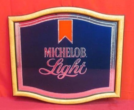 lot 164 image: vintage Michelob light mirror