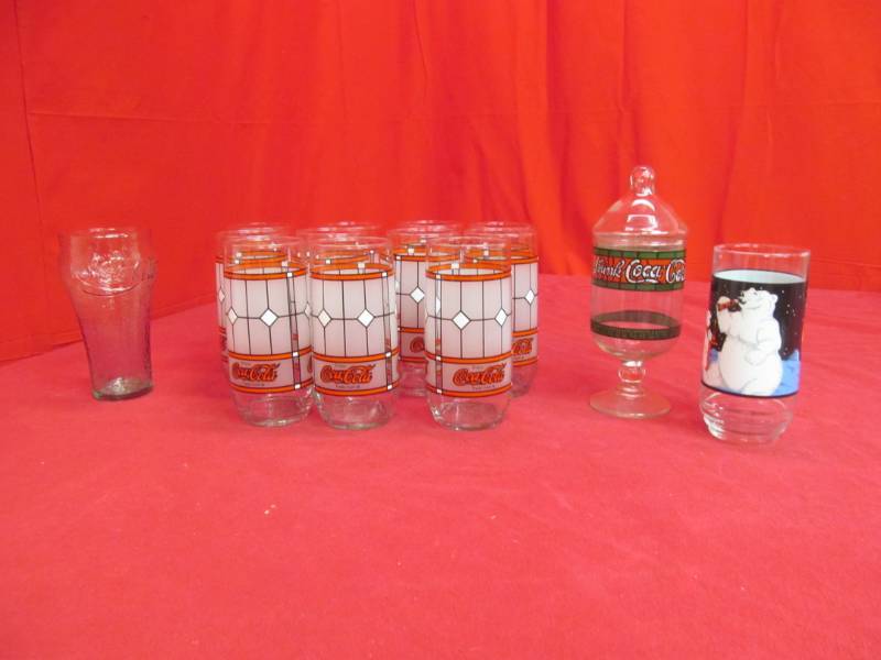 lot 192 image: coca cola glasses