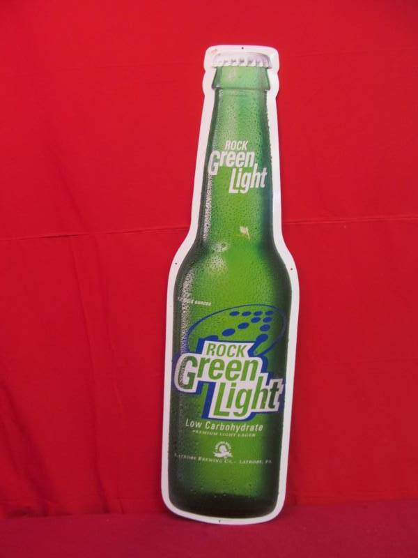 lot 228 image: Rock green light tin sign