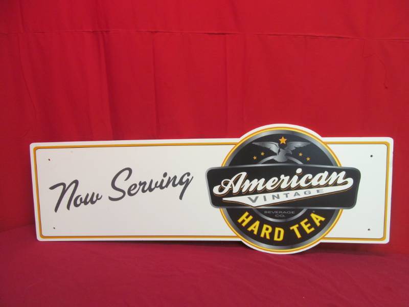 lot 229 image: American vintage Hard tea sign