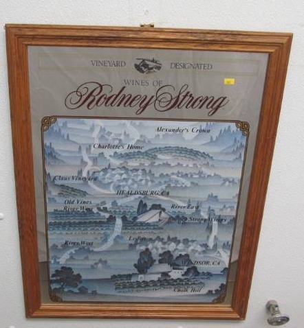 lot 131 image: Rodney Strong Wine mirror