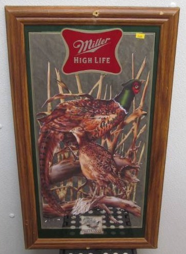 lot 140 image: Miller High Life Pheasant beer mirror