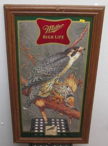 lot 143 image: Miller High Life Peregrine Falcon beer mirror