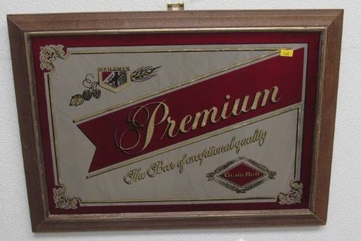 lot 145 image: vintage Grain Belt Premium beer mirror