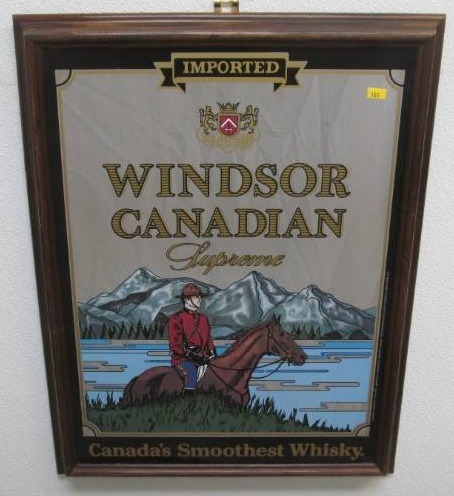 lot 155 image: vintage Canadian Windsor mirror
