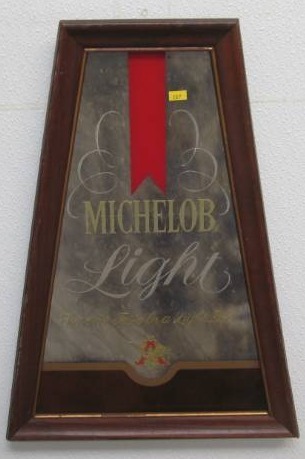 lot 157 image: vintage Michelob light mirror