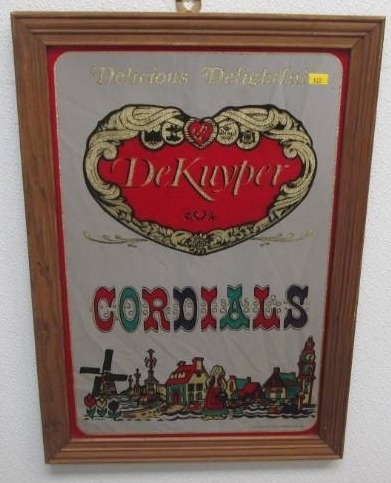 lot 162 image: Vintage Dekuyper Cordial mirror