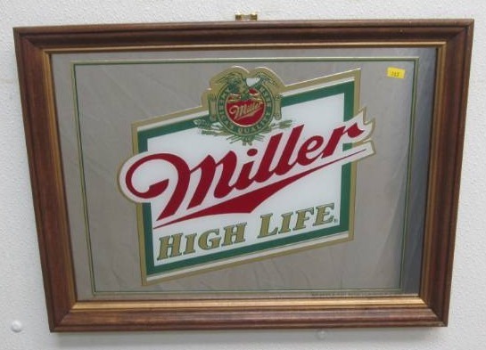 lot 163 image: vintage Miller High Life mirror