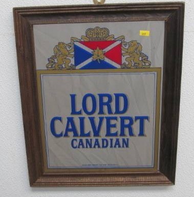 lot 168 image: vintage Lord Calvert Canadian Mirror
