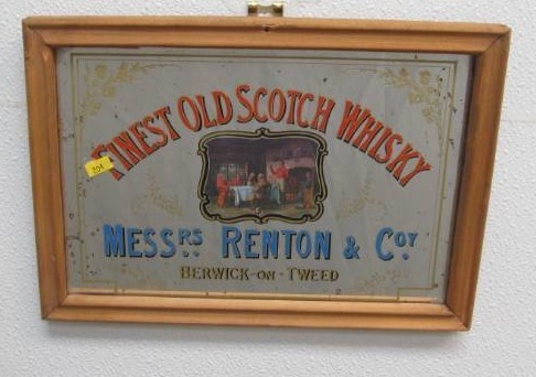 lot 204 image: vintage Mess reton and co. Scotch Whiskey Mirror