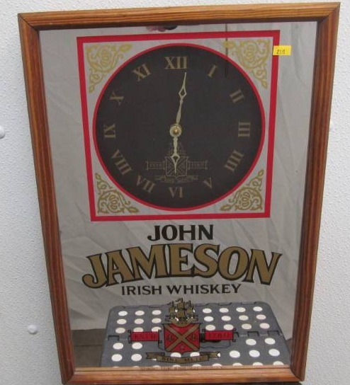 lot 218 image: John Jameson Irish Whiskey mirror