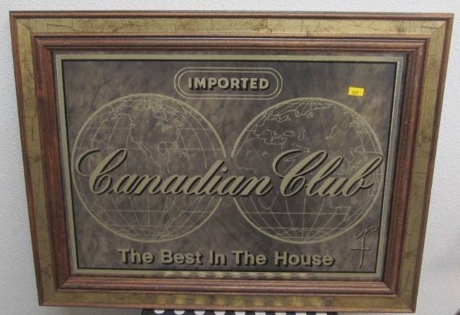 lot 154 image: vintage Canadian Club Mirror