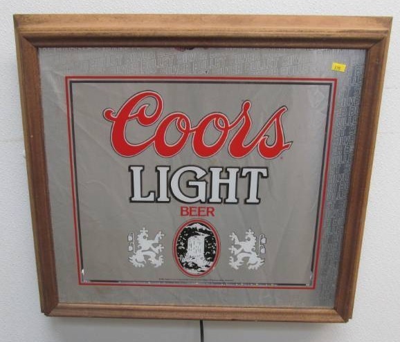 lot 178 image: 1984 Coors light lighted mirror