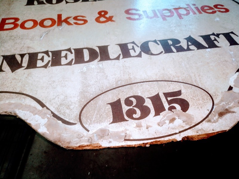 lot 112 image: Vintage Large Storefront Address Sign