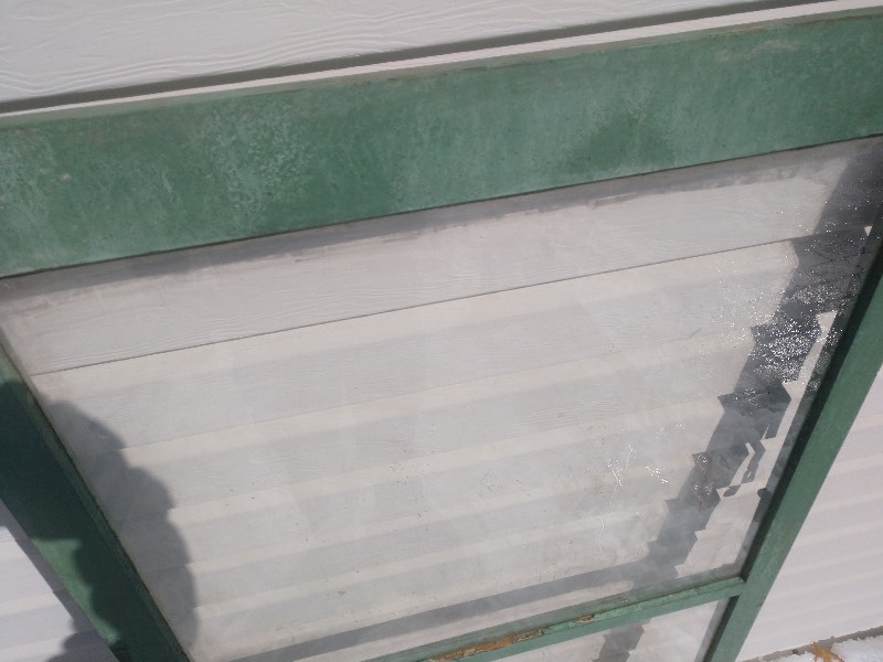 lot 129 image: Vintage Forest Green Two Panel Window