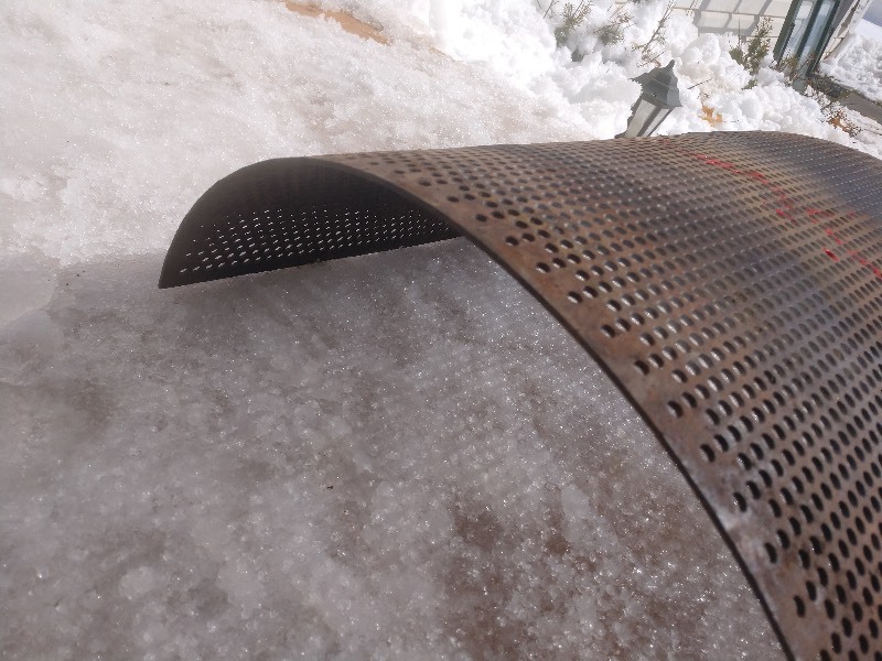 lot 130 image: Half Moon Round Hole Perforated Rounded Metal Sheet