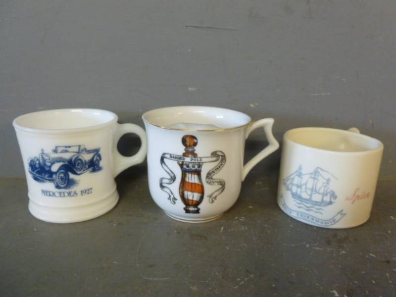 lot 32 image: Vintage Shaving Mugs