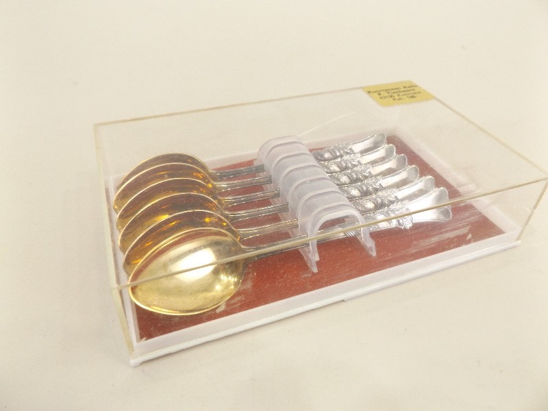 lot 40 image: 830 Sterling Silver Finland Demitasse Spoon Set