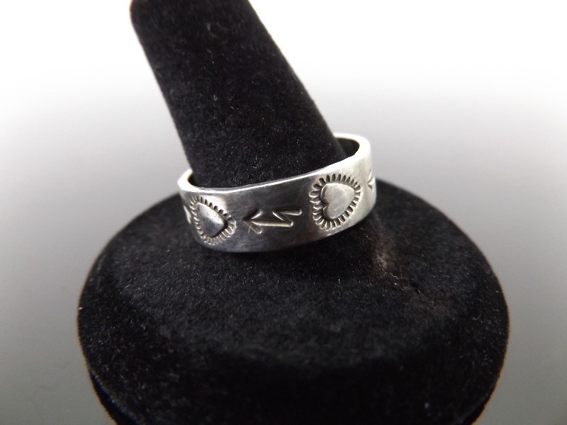 lot 94 image: .925 Sterling Silver Southwest Style Ring Size 10.5