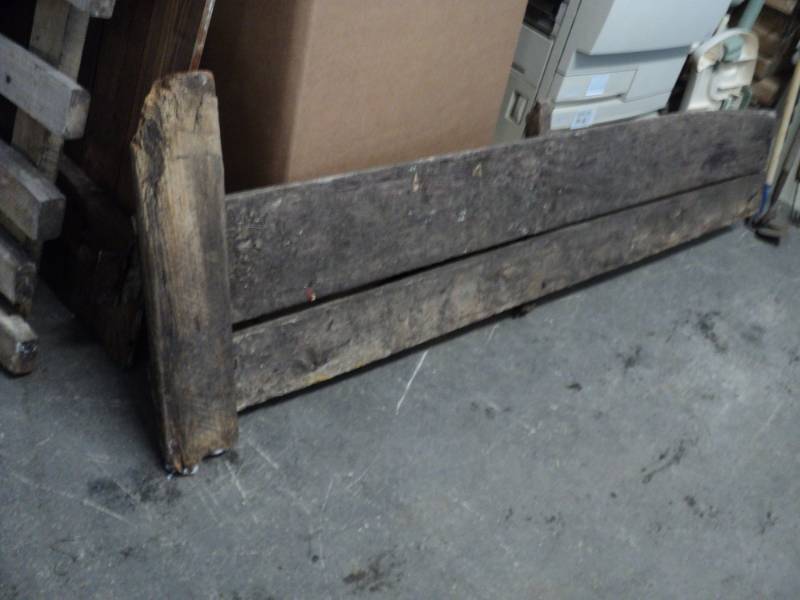 lot 3 image: Barn Wood Fence Piece 79 inches lon...