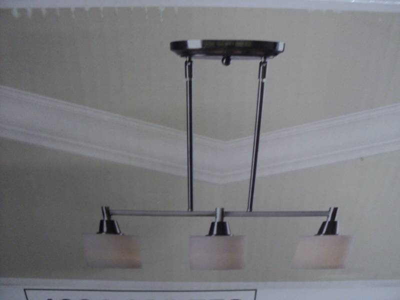lot 16 image: Hampton Bay Oron 3 Light Island Cha...