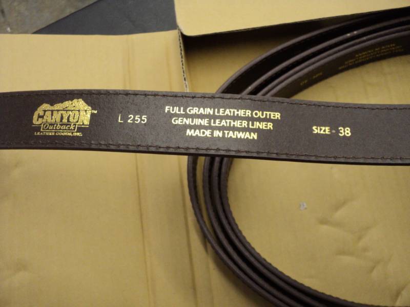 lot 59 image: 5 Canyon Outback Leather Belts new...