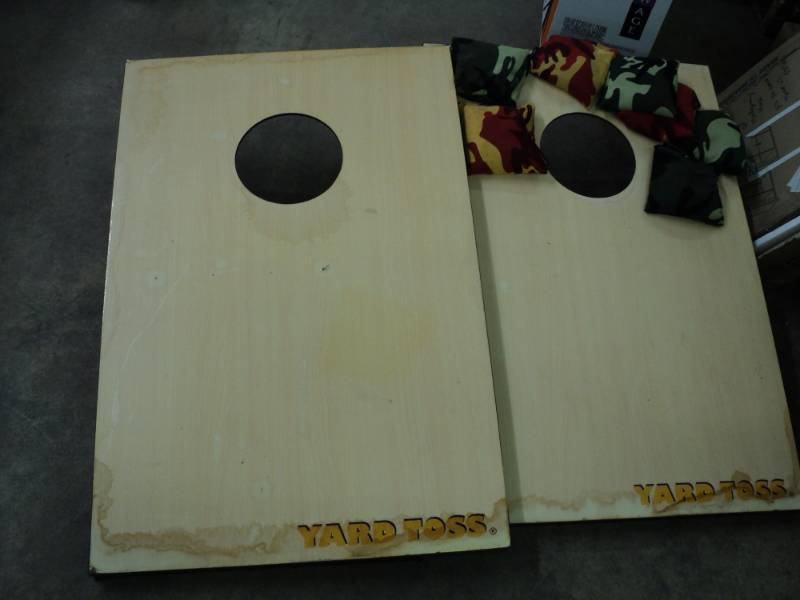 lot 160 image: Yard Toss Boards and Bags one need...
