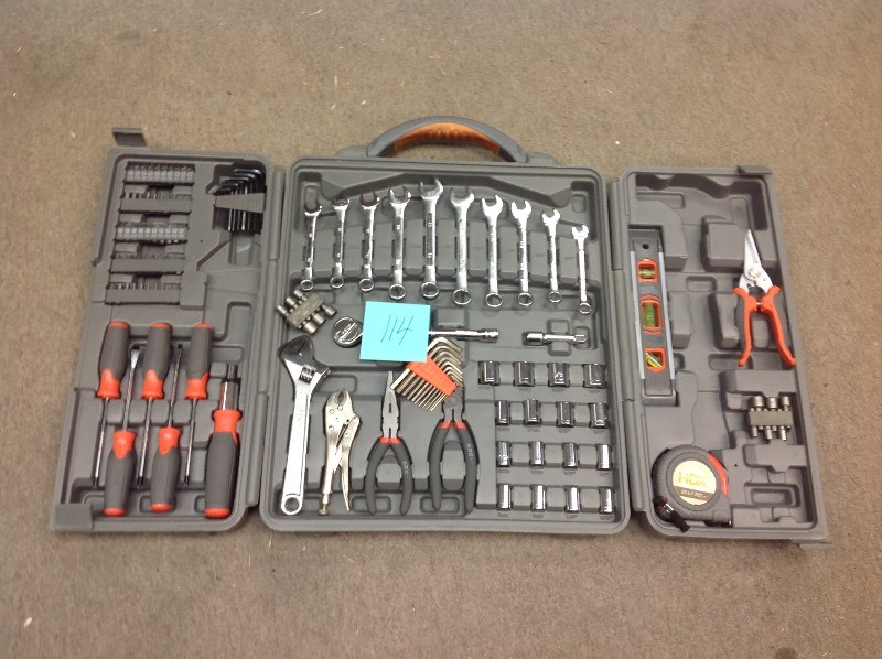 lot 114 image: ANVIL 38 in. Drive SAE and Metric Homeowners Tool Set (137-Piece) in good conditions