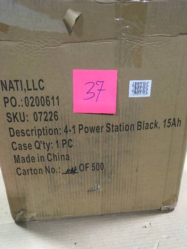 lot 37 image: SPEEDWAY Emergency Car Jump Starter and Compressor with Rechargeable Battery in like new condition