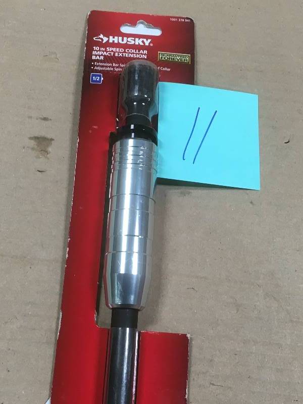 lot 11 image: Husky 10 in. Speed Collar Impact Extension Bar in like new condition