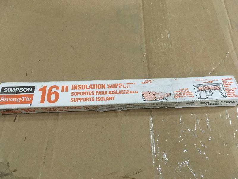 lot 56 image: Simpson Strong-Tie 16 in. Insulation Support (100-Qty) in like new condition