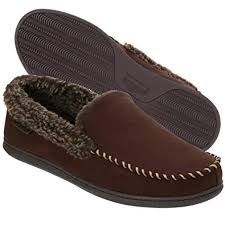 mens dearfoam moccasin slippers