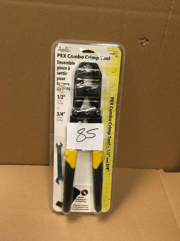 lot 85 image: Apollo 12 in. and 34 in. PEX Crimp Tool in like new condition