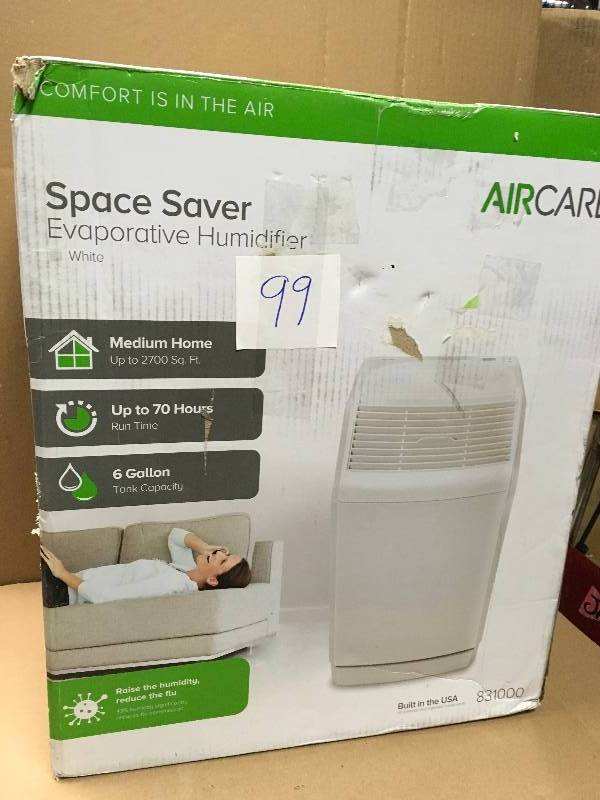 lot 99 image: AIRCARE 6-Gal. Evaporative Humidifier for 2700 sq. ft. in like new condition
