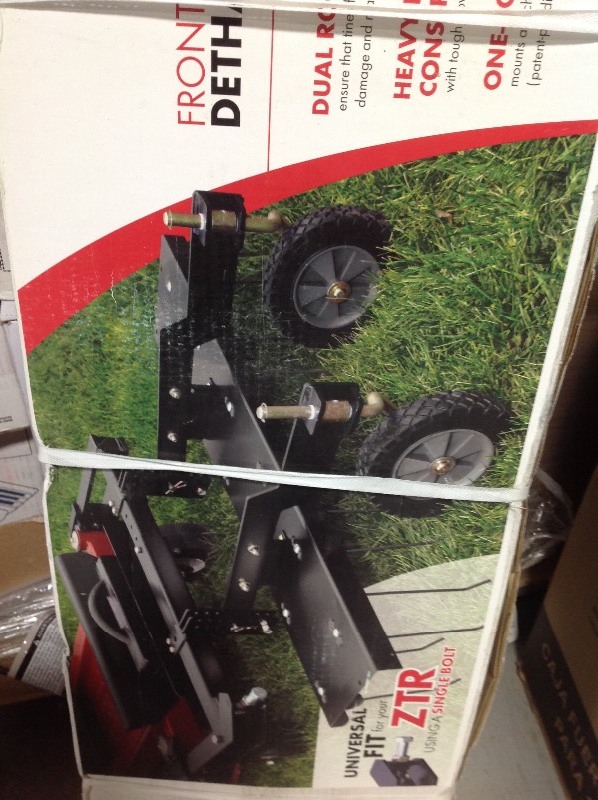 lot 107 image: Brinly-Hardy 48 in. Front Mount Dethatcher for ZTR Mowers new