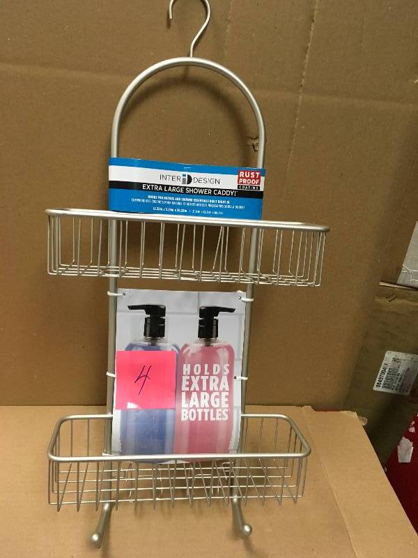 lot 4 image: interDesign Classico Shower Caddy XL in Satin in like new condition