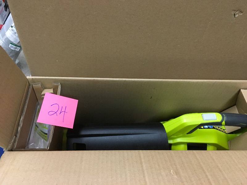lot 24 image: RYOBI 110 MPH 480 CFM Variable-Speed Turbo 40-Volt Lithium-ion Cordless Jet Fan Leaf Blower - Battery and Charger Not Included