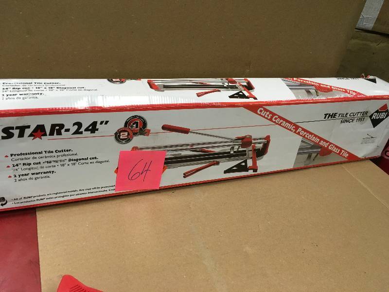 lot 64 image: Rubi 24 in. Star Tile Cutter in like new condition