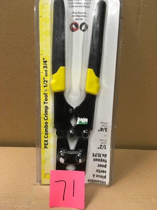 lot 71 image: Apollo 12 in. and 34 in. PEX Crimp Tool not used