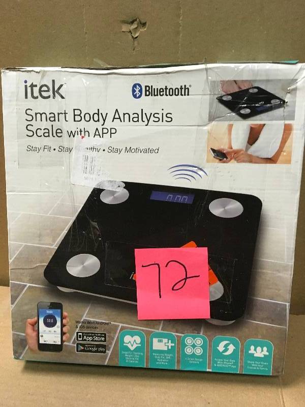 lot 72 image: SoundLogic Digital Smart Body Analysis Scale with App