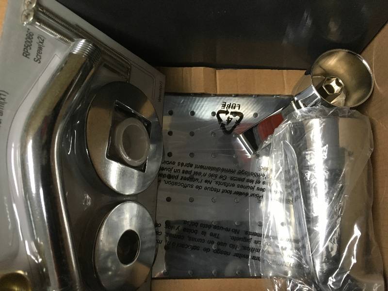 lot 73 image: Glacier Bay Modern Single-Handle 1-Spray Tub and Shower Faucet in Chrome (Valve Included) not used