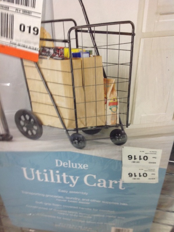lot 106 image: Whitmor  Utility Cart Collection 24.5 in. x 40.12 in. Deluxe Utility Cart  new