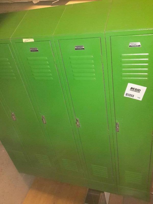 lot 140 image: 5 Green Penco Storage Lockers