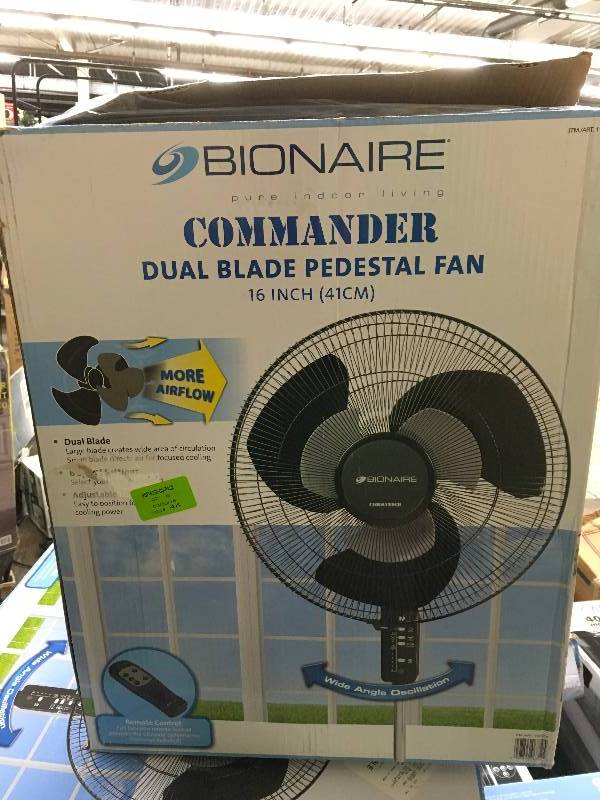 Bionaire Commander Dual Blade Pedestal Fan Retail 59 99 March