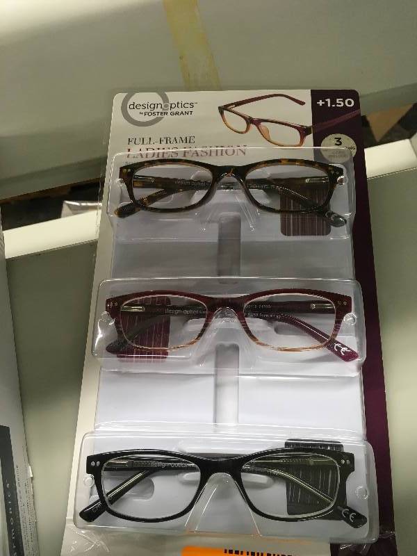 lot 5 image: 3PK Readers Glasses 1.50, Retail $18.99